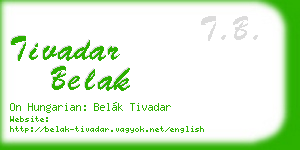 tivadar belak business card