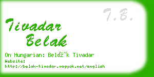 tivadar belak business card